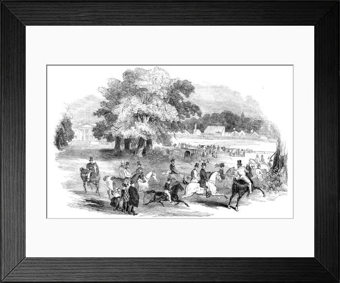 Framed Print : Gorhambury Races - from a sketch in the park, 1844. Creator: Unknown Framed Print : Gorhambury Races - from a sketch in the park, 1844. Creator: Unknown