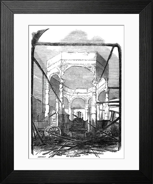 Framed Print : Ruins of the Octagon Building, 1844. Creator: Ebenezer Landells Framed Print : Ruins of the Octagon Building, 1844. Creator: Ebenezer Landells