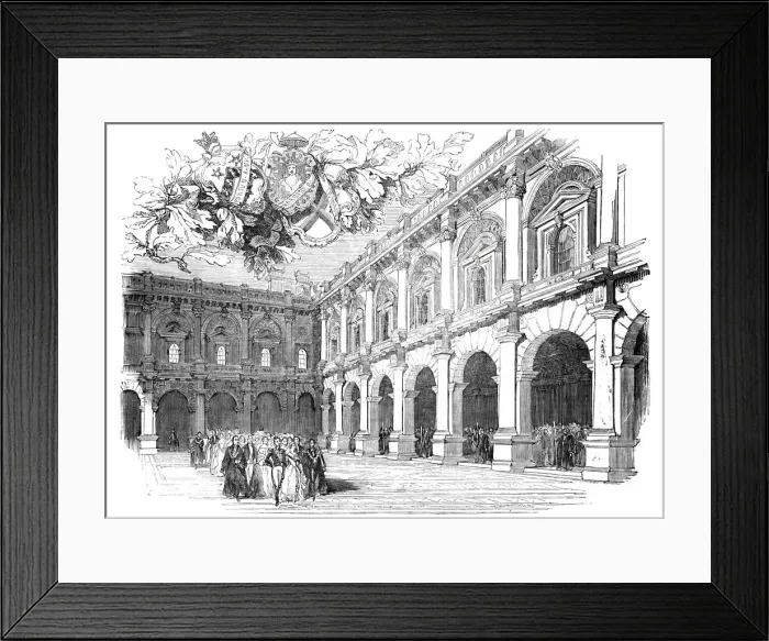 Framed Print : The Procession crossing the Merchants Area, 1844. Creator: Unknown