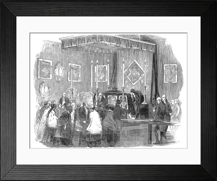 Framed Print : Ceremony of lying in state at the Rangers House, on Monday last, December 1844 Framed Print : Ceremony of lying in state at the Rangers House, on Monday last, December 1844