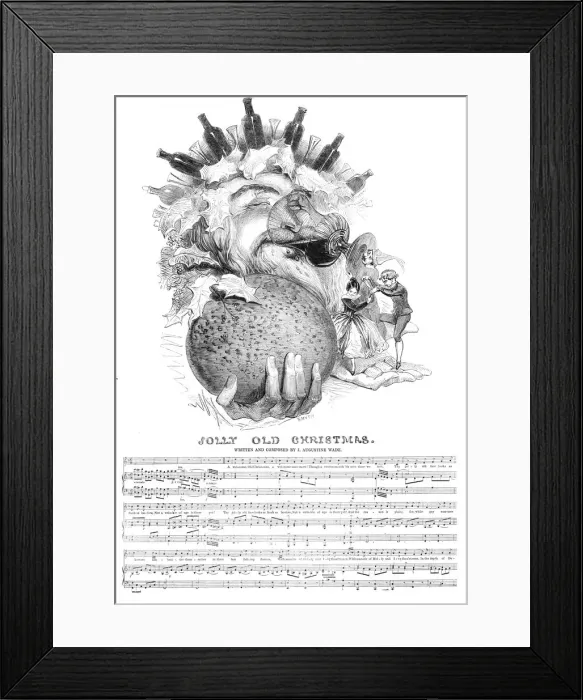 Framed Print : Jolly Old Christmas, 1844. Creator: Smyth Framed Print : Jolly Old Christmas, 1844. Creator: Smyth