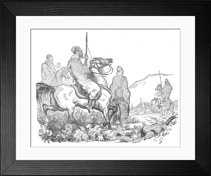 Framed Print : War in Morocco - Arab and Moorish cavalry, 1844. Creator: Unknown Framed Print : War in Morocco - Arab and Moorish cavalry, 1844. Creator: Unknown