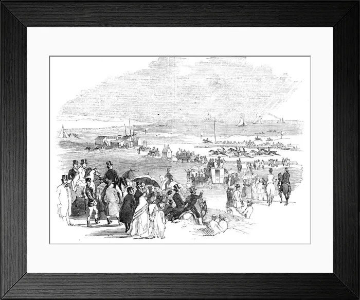 Framed Print : Freiston Shore Races, 1844. Creator: Unknown Framed Print : Freiston Shore Races, 1844. Creator: Unknown