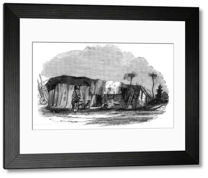 Framed Print : Pitmen encamped, (in Northumberland and Durham), 1844. Creator: Unknown Framed Print : Pitmen encamped, (in Northumberland and Durham), 1844. Creator: Unknown