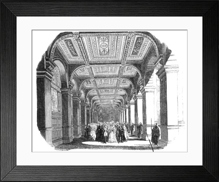 Framed Print : The Procession in the North Ambulatory, 1844. Creator: Unknown Framed Print : The Procession in the North Ambulatory, 1844. Creator: Unknown