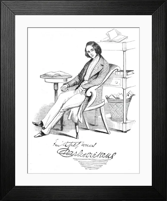 Framed Print : Charles Dickens, 1844. Creator: Unknown Framed Print : Charles Dickens, 1844. Creator: Unknown