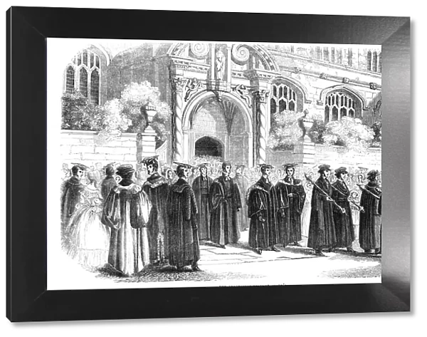 The Procession from St. Mary s, 1844. Creator: Unknown