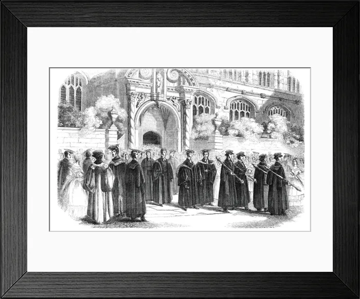 Framed Print : The Procession from St. Mary s, 1844. Creator: Unknown Framed Print : The Procession from St. Mary s, 1844. Creator: Unknown