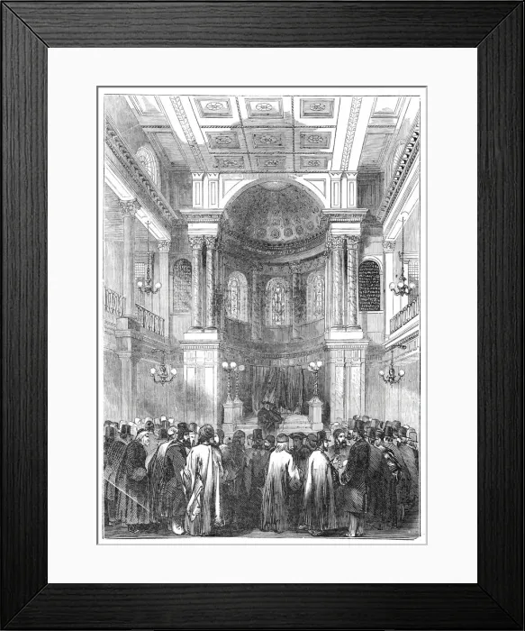 Framed Print : Election of Rabbi, at the Synagogue, Great St. Helen s, 1844. Creator: Unknown Framed Print : Election of Rabbi, at the Synagogue, Great St. Helen s, 1844. Creator: Unknown