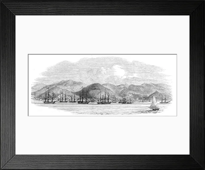 Framed Print : St Thomass West Indies, from Weights Wharf, 1844. Creator: Unknown Framed Print : St Thomass West Indies, from Weights Wharf, 1844. Creator: Unknown