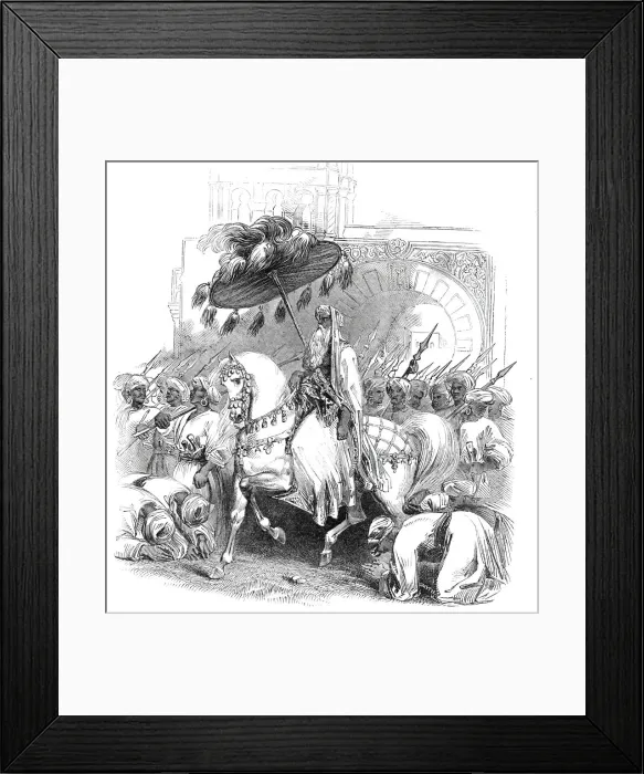 Framed Print : The Emperor of Morocco giving audience, 1844. Creator: Unknown Framed Print : The Emperor of Morocco giving audience, 1844. Creator: Unknown