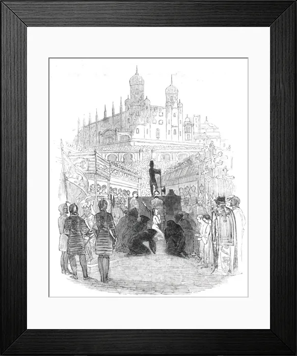 Framed Print : Scene from Balfes opera The Daughter of St. Mark, 1844. Creator: Unknown Framed Print : Scene from Balfes opera The Daughter of St. Mark, 1844. Creator: Unknown