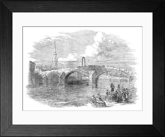 Framed Print : The Brigs of Ayr, 1844. Creator: W. J. Linton Framed Print : The Brigs of Ayr, 1844. Creator: W. J. Linton