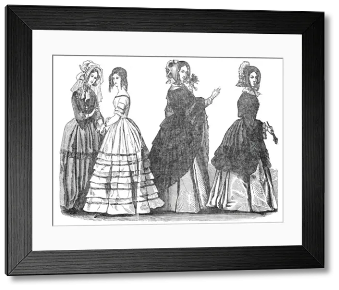 Framed Print : Fashions for July, 1844. Creator: Unknown Framed Print : Fashions for July, 1844. Creator: Unknown