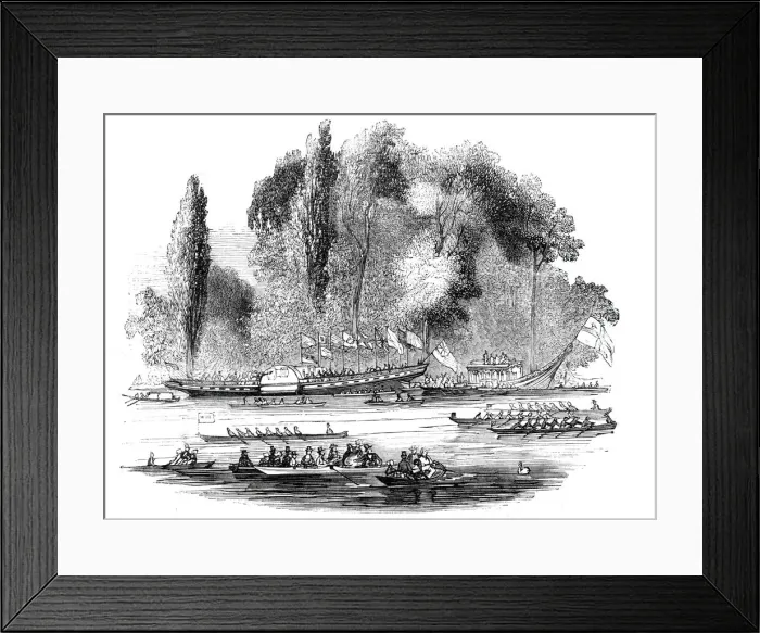 Framed Print : Thames Grand Regatta, 1844. Creator: Unknown Framed Print : Thames Grand Regatta, 1844. Creator: Unknown