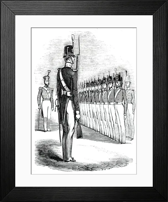 Framed Print : Cadets, in the New Appointments, 1844. Creator: Unknown Framed Print : Cadets, in the New Appointments, 1844. Creator: Unknown