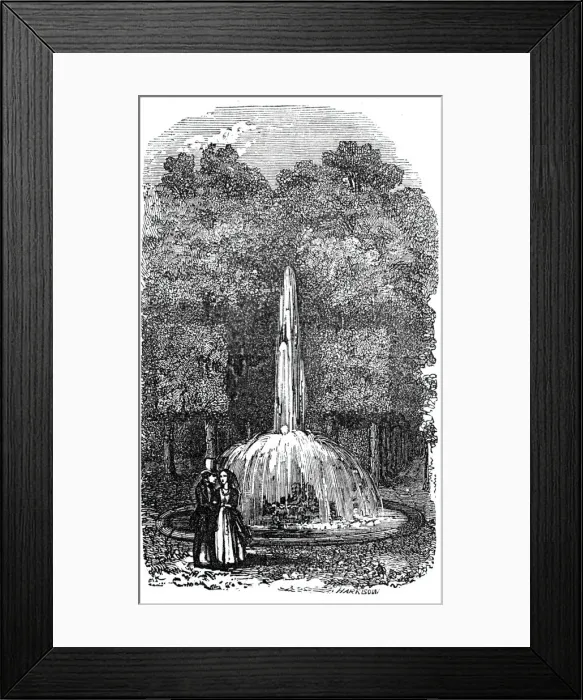 Framed Print : Fountain at Versailles, 1844. Creator: Unknown