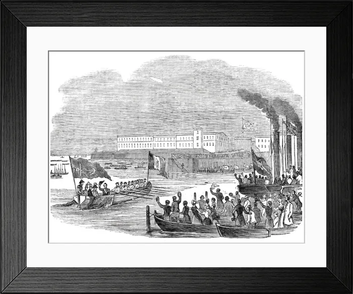 Framed Print : The Debarkation, 1844. Creator: Unknown Framed Print : The Debarkation, 1844. Creator: Unknown