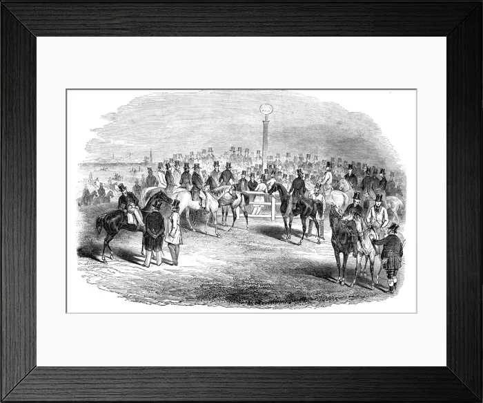 Framed Print : The Betting Ring, Derby Day, Epsom Races, 1844. Creator: Unknown Framed Print : The Betting Ring, Derby Day, Epsom Races, 1844. Creator: Unknown