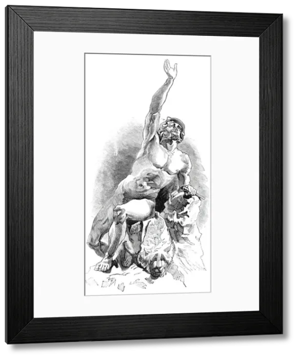 Framed Print : The Last Prayer of Ajax, 1844. Creator: Unknown Framed Print : The Last Prayer of Ajax, 1844. Creator: Unknown