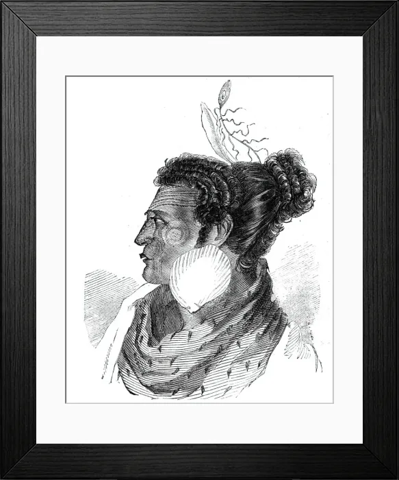 Framed Print : Rangihaeata - Fighting General, 1844. Creator: Unknown Framed Print : Rangihaeata - Fighting General, 1844. Creator: Unknown