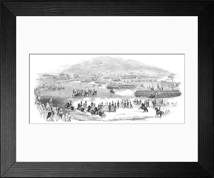 Framed Print : Grand Review, Phoenix Park, Dublin, 1844. Creator: Unknown