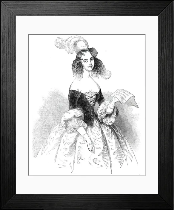 Framed Print : Madam Anna Thillon, 1844. Creator: Unknown Framed Print : Madam Anna Thillon, 1844. Creator: Unknown