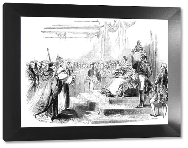 Presentation of the Address in the Reception Room, 1844. Creator: Unknown