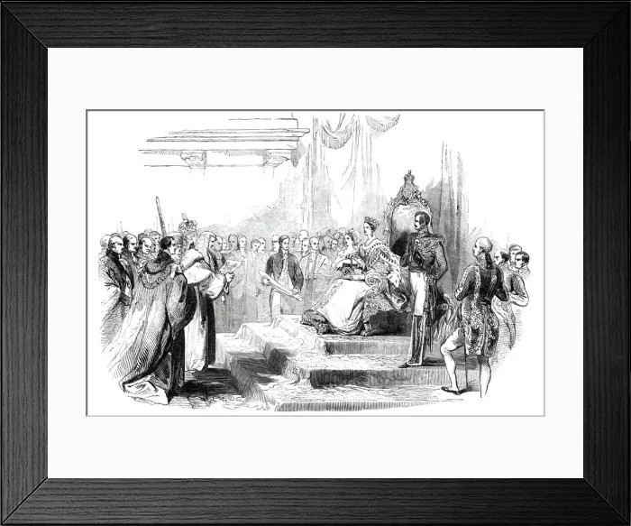 Framed Print : Presentation of the Address in the Reception Room, 1844. Creator: Unknown