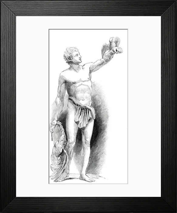 Framed Print : A falconer, 1844. Creator: Unknown Framed Print : A falconer, 1844. Creator: Unknown