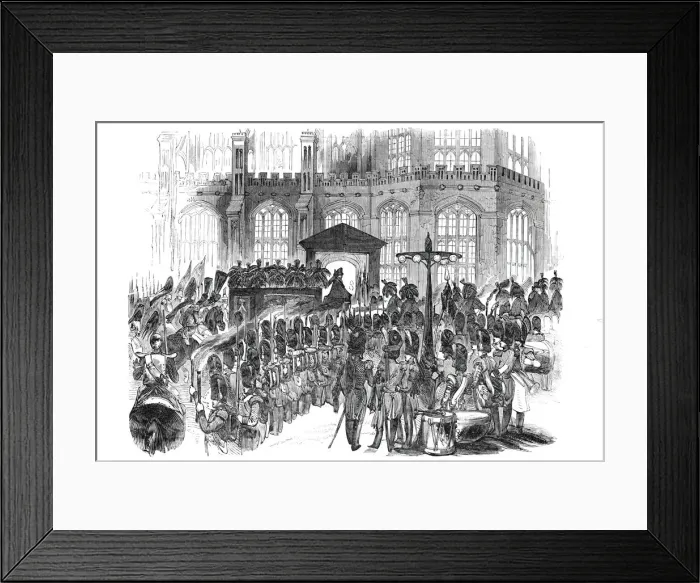 Framed Print : Arrival of the funeral procession at St. Georges Chapel, Windsor, December 1844 Framed Print : Arrival of the funeral procession at St. Georges Chapel, Windsor, December 1844
