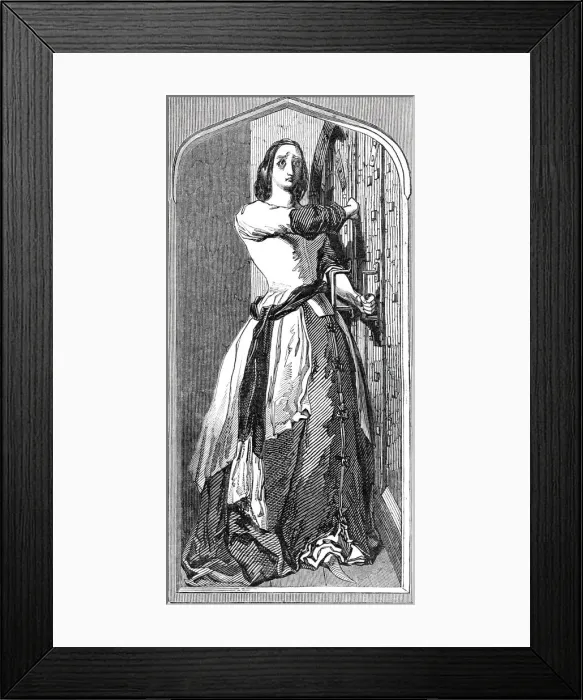 Framed Print : Loyalty: Catherine Douglas barring the door, at Scone, 1844. Creator: Unknown Framed Print : Loyalty: Catherine Douglas barring the door, at Scone, 1844. Creator: Unknown