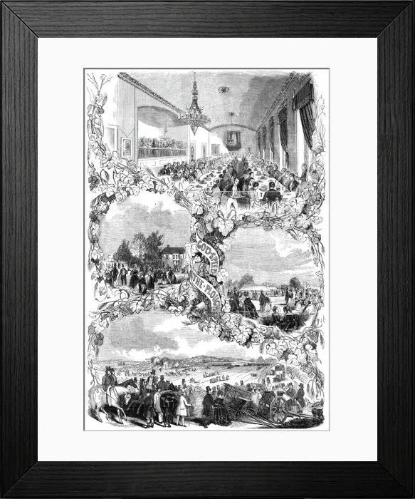 Framed Print : The Council Dinner at the Victoria Archery Rooms, the Trial of Implements at Swathling Framed Print : The Council Dinner at the Victoria Archery Rooms, the Trial of Implements at Swathling