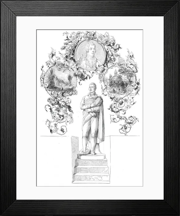 Framed Print : Statue of Burns, by Flaxman, 1844. Creator: Unknown Framed Print : Statue of Burns, by Flaxman, 1844. Creator: Unknown