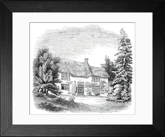 Framed Print : Birthplace of Addison, 1844. Creator: Unknown Framed Print : Birthplace of Addison, 1844. Creator: Unknown