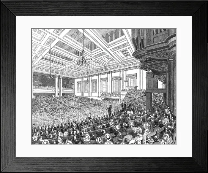 Framed Print : May Meetings'in the Metropolis - interior of Exeter Hall, 1844 Framed Print : May Meetings'in the Metropolis - interior of Exeter Hall, 1844