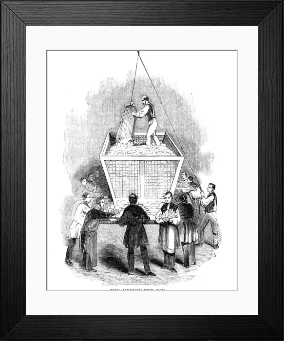 Framed Print : The General Post-Office; The Newspaper Bin, 1844. Creator: Unknown Framed Print : The General Post-Office; The Newspaper Bin, 1844. Creator: Unknown
