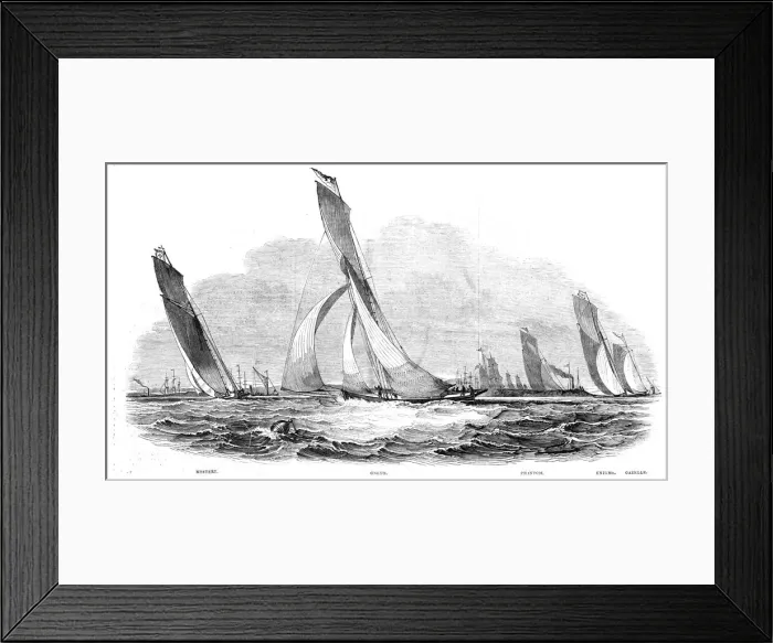 Framed Print : The Royal Thames Yacht Club - Sailing Match - Mystery, Gnome, Phantom, Enigma, Gazelle Framed Print : The Royal Thames Yacht Club - Sailing Match - Mystery, Gnome, Phantom, Enigma, Gazelle
