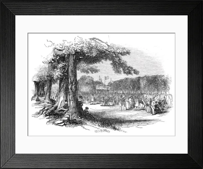 Framed Print : Great Meeting at the New Ground, Guernsey, 1844. Creator: Unknown Framed Print : Great Meeting at the New Ground, Guernsey, 1844. Creator: Unknown