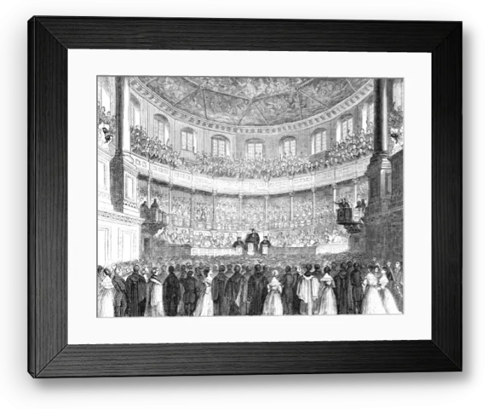 Framed Print : The Convocation in the Theatre, 1844. Creator: Unknown Framed Print : The Convocation in the Theatre, 1844. Creator: Unknown