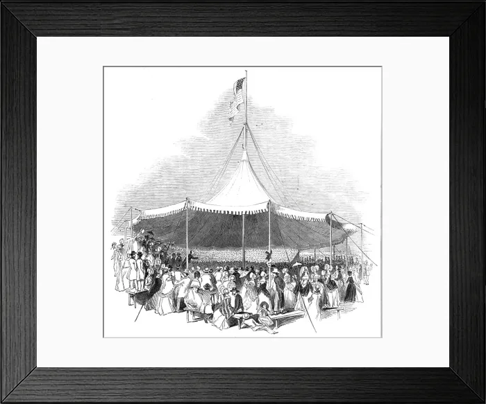 Framed Print : Interior of the Great Marquee, 1844. Creator: Smyth Framed Print : Interior of the Great Marquee, 1844. Creator: Smyth