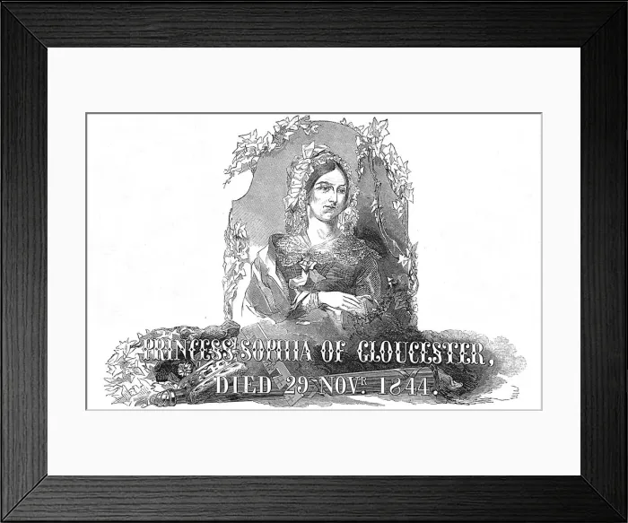 Framed Print : Princess Sophia of Gloucester, died 29 Novr. 1844. Creator: Unknown Framed Print : Princess Sophia of Gloucester, died 29 Novr. 1844. Creator: Unknown