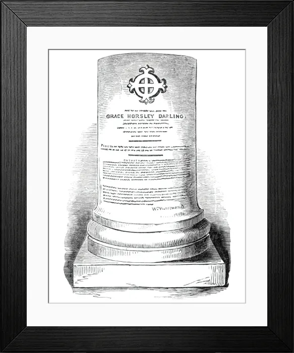 Framed Print : Monument to Grace Darling, 1844. Creator: Unknown Framed Print : Monument to Grace Darling, 1844. Creator: Unknown