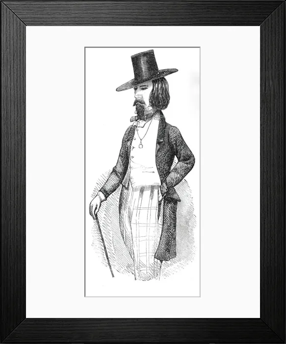 Framed Print : The Parisian Dandy, 1844. Creator: Unknown Framed Print : The Parisian Dandy, 1844. Creator: Unknown
