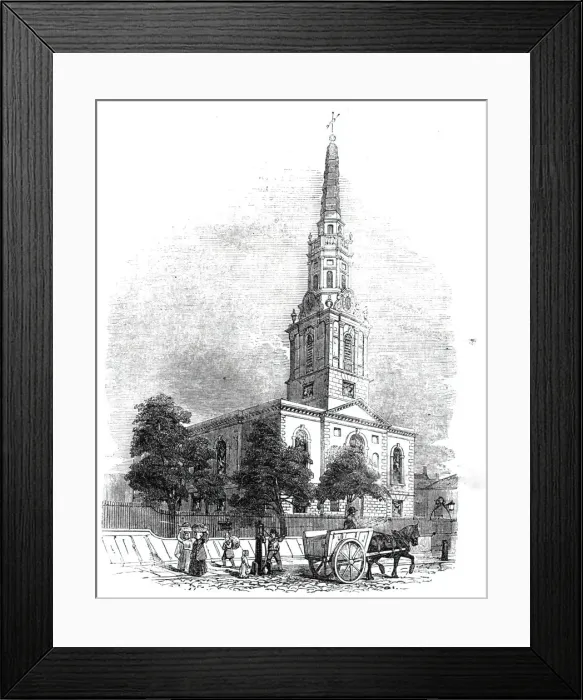 Framed Print : Church of St Giless in the Fields, 1844. Creator: Unknown Framed Print : Church of St Giless in the Fields, 1844. Creator: Unknown