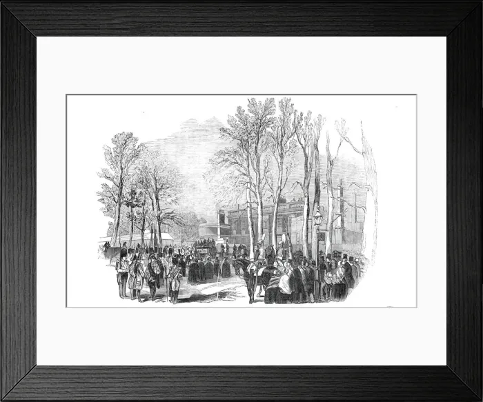 Framed Print : Departure of the funeral procession, on Tuesday, December 1844. Creator: Unknown Framed Print : Departure of the funeral procession, on Tuesday, December 1844. Creator: Unknown