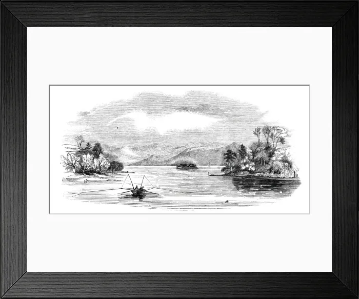 Framed Print : Lake trout fishing, in Derwentwater, 1844. Creator: Unknown Framed Print : Lake trout fishing, in Derwentwater, 1844. Creator: Unknown