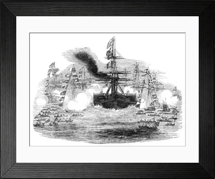 Framed Print : The Gomer Steamer coming into Portsmouth Harbour, 1844. Creator: Unknown Framed Print : The Gomer Steamer coming into Portsmouth Harbour, 1844. Creator: Unknown