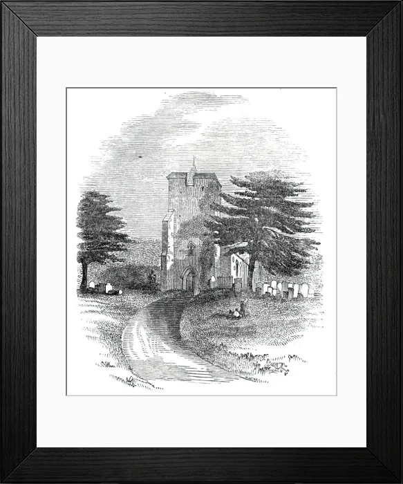 Framed Print : St Martins Church, near Canterbury, 1844. Creator: Unknown Framed Print : St Martins Church, near Canterbury, 1844. Creator: Unknown