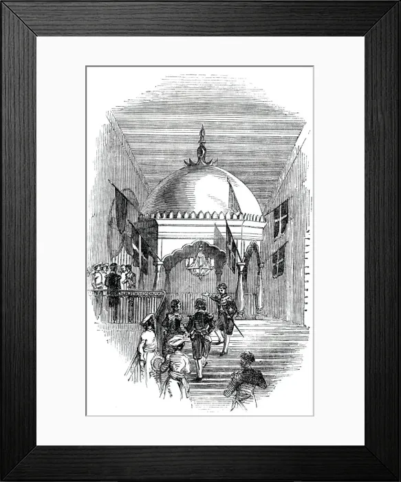 Framed Print : The Grand Staircase, 1844. Creator: Unknown Framed Print : The Grand Staircase, 1844. Creator: Unknown